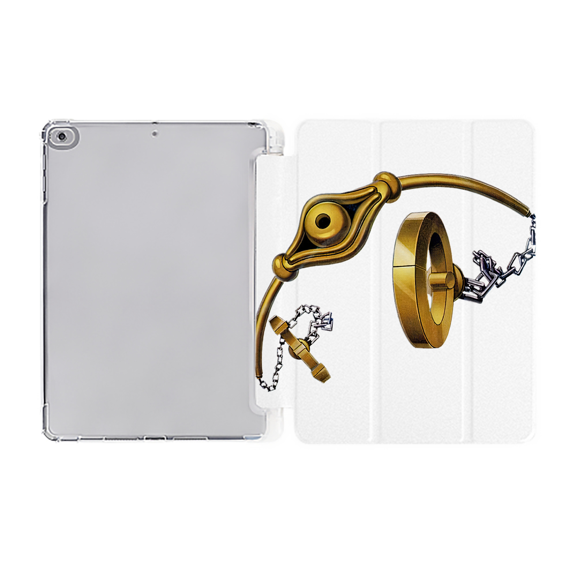 （画像用） 遊☆戯☆王 Yu-Gi-Oh! IPad ケース ペン収納付き 三つ折りスタンド PUレザー×シリコン 対応機種9.5/10.5/10.9インチ